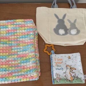 Handmade Baby Blanket Bundle | Baby Book | Afghan | Guess How Much I Love You